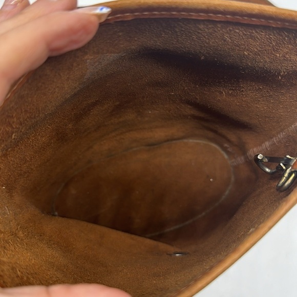 Eddie Bauer Brown Vintage Leather Crossbody Bag MCB6724R - Picture 14 of 16